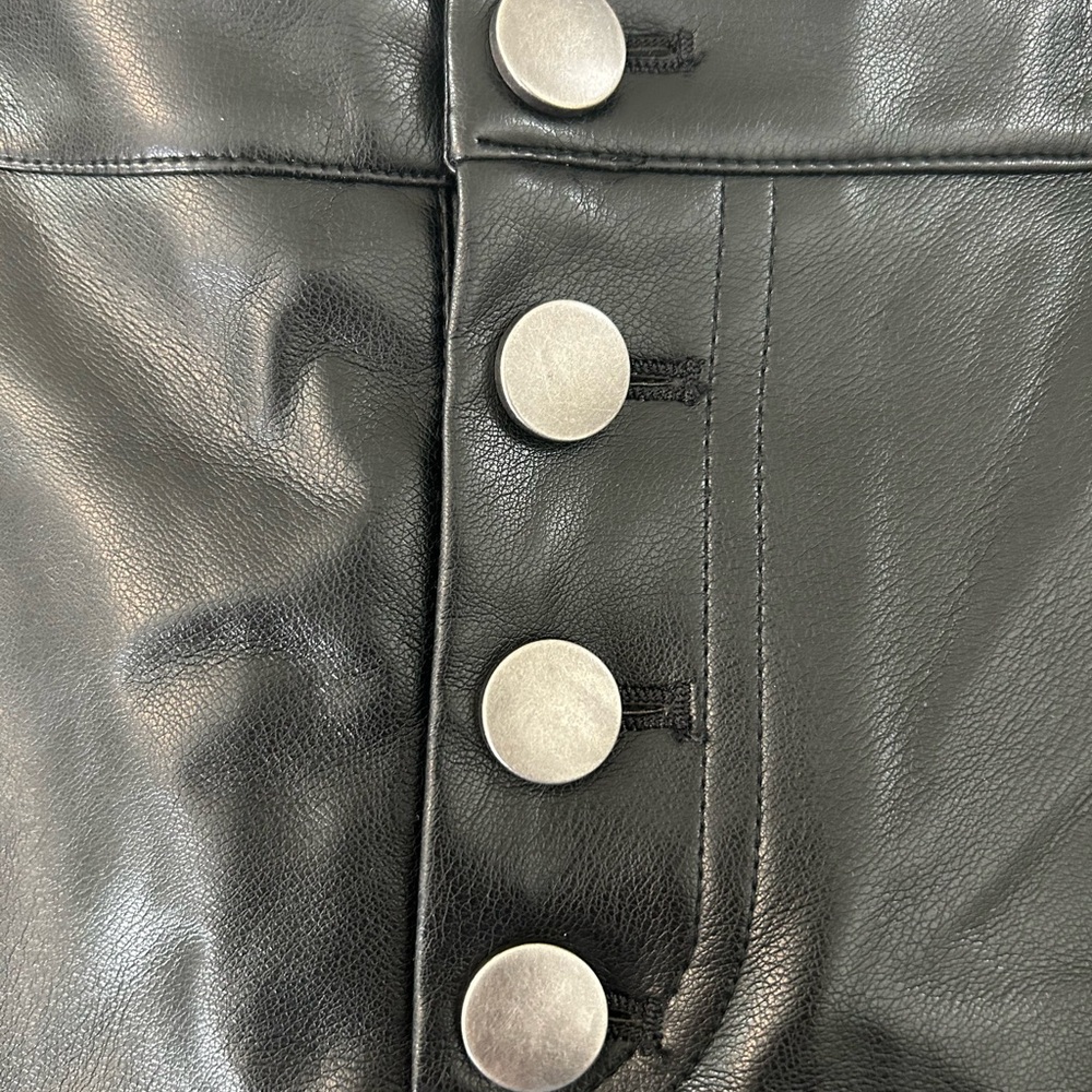 Avec Les Filles Black Leather Shorts